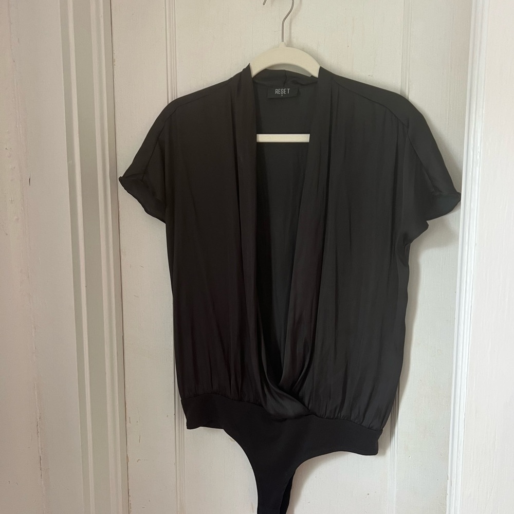 Nordstrom Black Short Sleeve Bodysuit